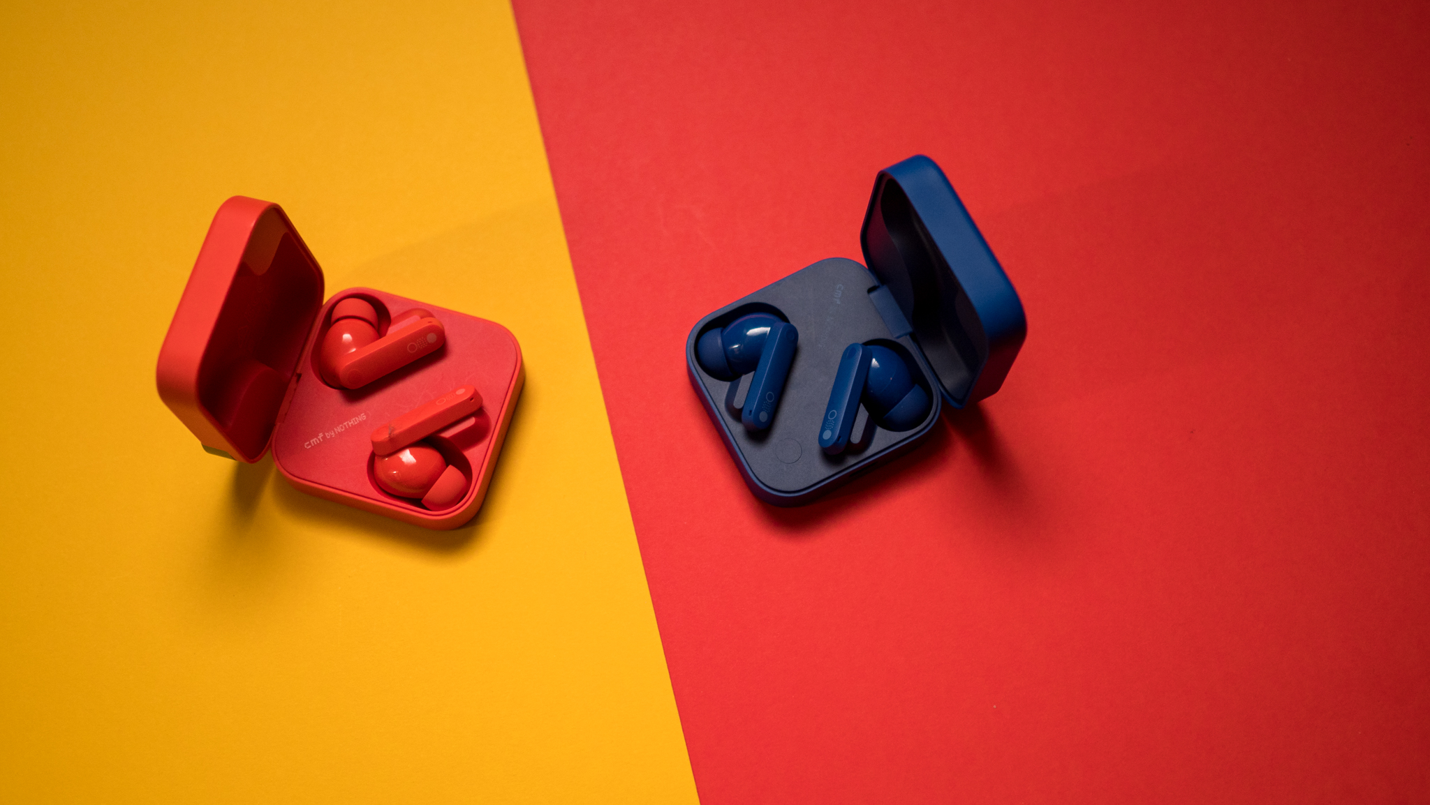 Nothing CMF Buds Pro 2 next to CMF Buds Pro
